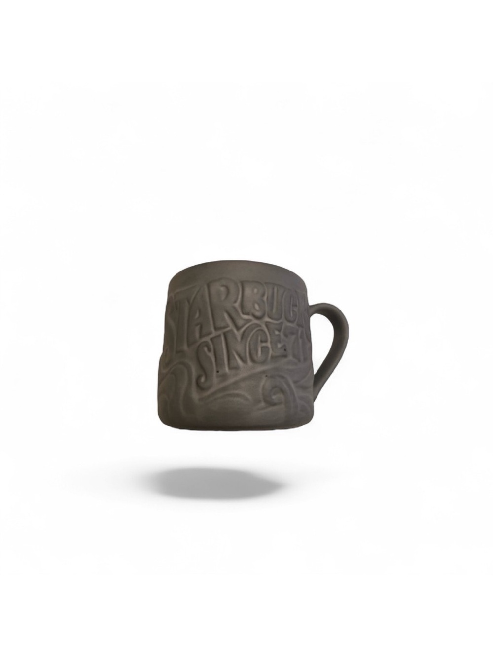 Starbucks rare collection mermaid embossed ceramic coffee tea mug fairycore grey
